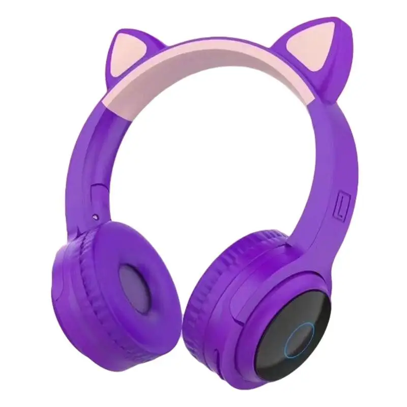 

Wholesale Earphone Wireless Bt Headset Hands-free Luminous Head-mounted Kid Cat Ear Headphones, Black,white,green, pink