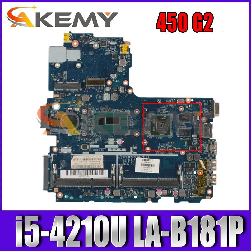 

768143 For HP Probook 450 G2 LA-B181P 768143-001 SR1EF i5-4210U 216-0858030 Notebook motherboard Mainboard full test 100% work