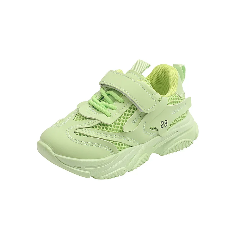 

NI AN OEM Chaussures pour enfants Summer comfortable children latest cheap casual children shoes, Green beige plum