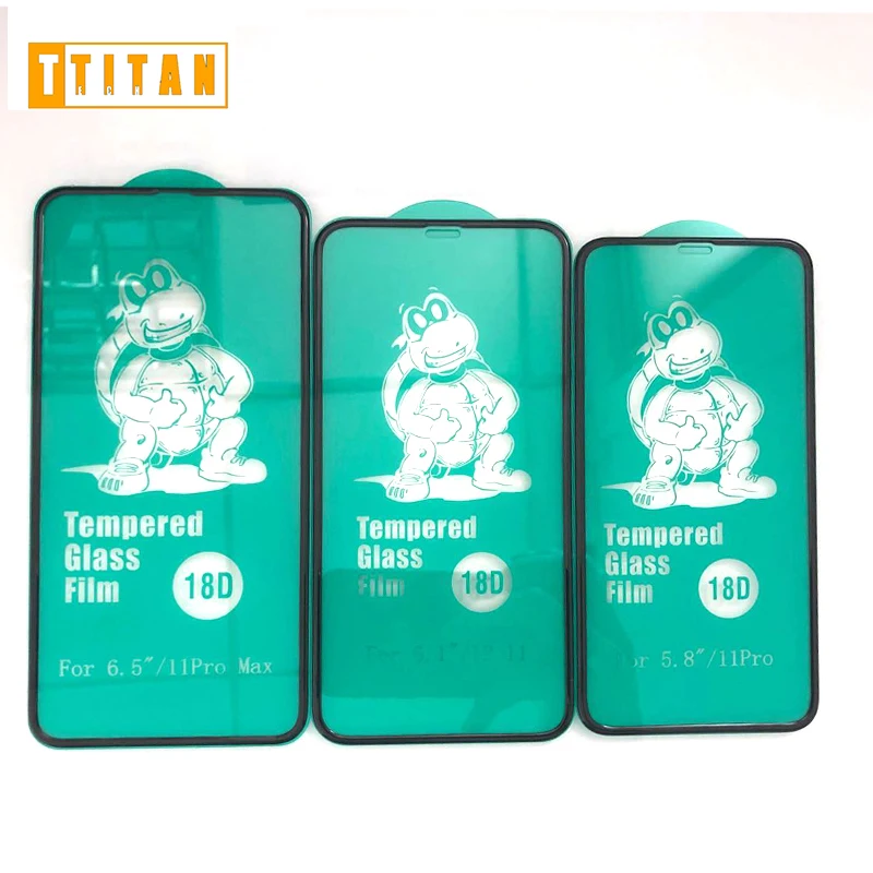 

18d good quality tempered glass full glue screen protector for iphone xs max, Black/white