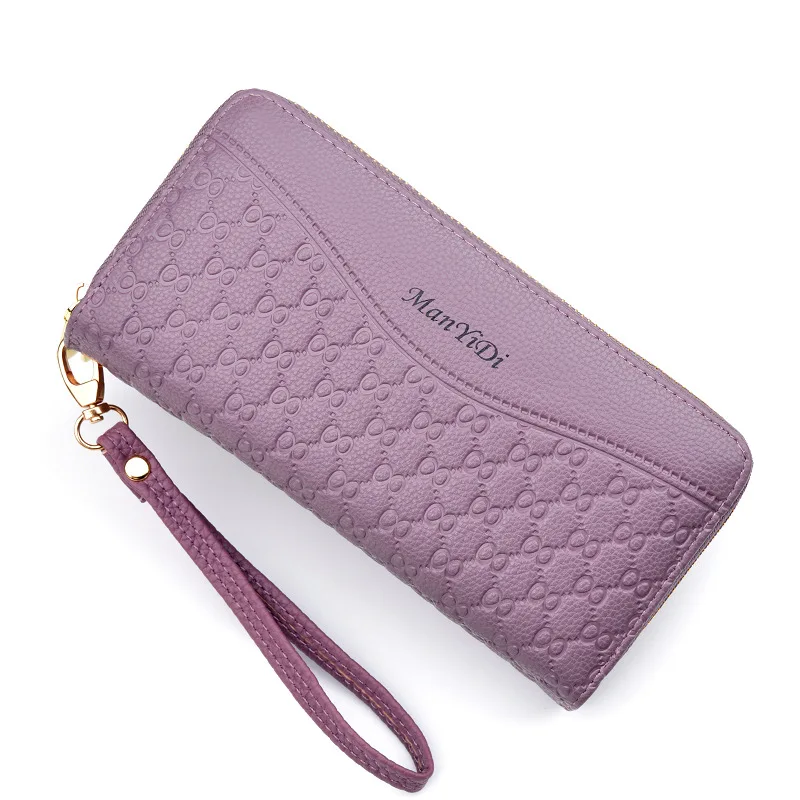 

Urban simplicity and Lychee pattern style PU material young women's Clutch Make package long wallet card holder purses.,.