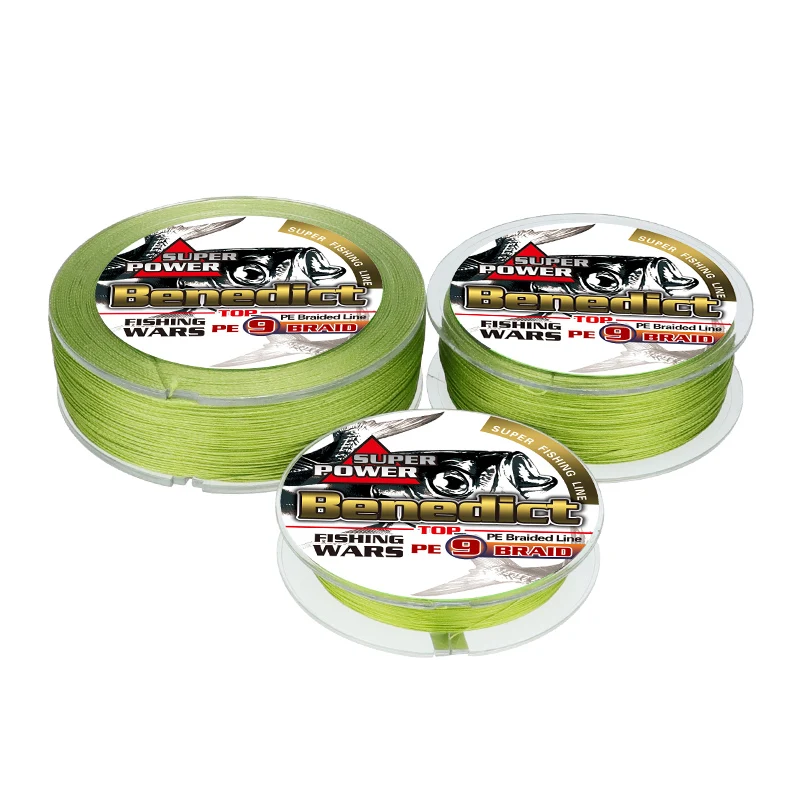 Braided fishing line 9 strands 300m Super Strong Multifilament PE braid line fish, Red;blue;yellow;green;white;gray;pink