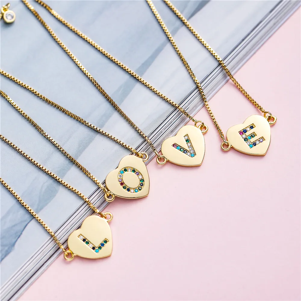 

Personalized Drawstring Initial Bracelets Bangles A-Z 26 Letters CZ Initial Charm Bracelet For Women Jewelry Bracelets
