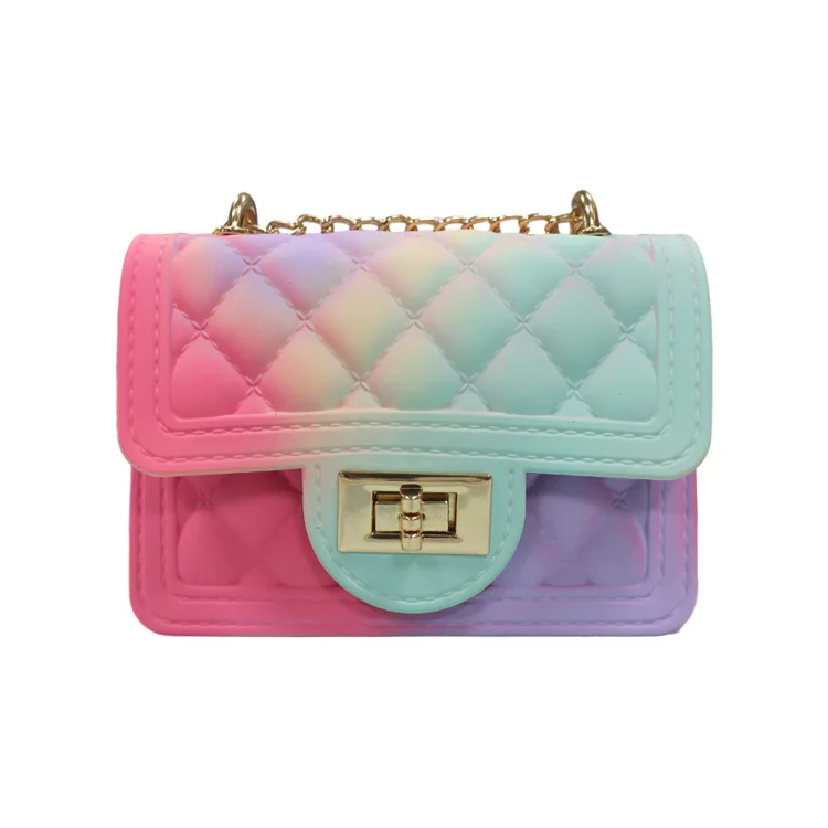 

2021 Hot Sale New Design PVC Mini Kids Colorful Purse For Girls, Mix color