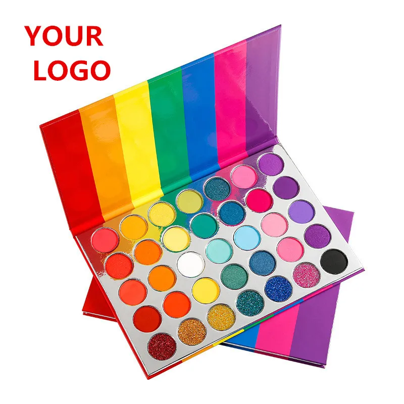 

2021 New Private Label Eyeshadow Palette 35 Pressed Glitter High Pigment Natural Eye Shadow Pallette Stamp Pallets Vendors