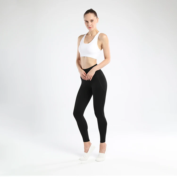 

2020 high quality yoga active wear set accept customize women legging yoga sets with pocket