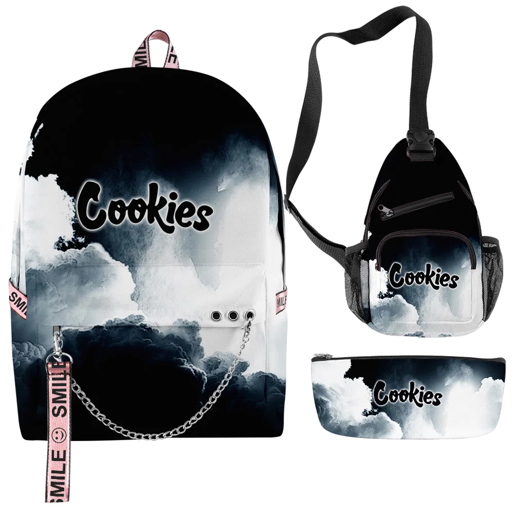 

2021 Amazon hot sale custom cookies backpack woman man 3 piece backpacks laptop bag cookies smell proof backpack