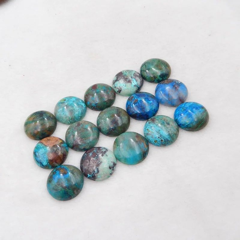 

Wholesale Natural Gemstone Cabochon Chrysocolla Cabochon Round Cabochon For Jewelry Making