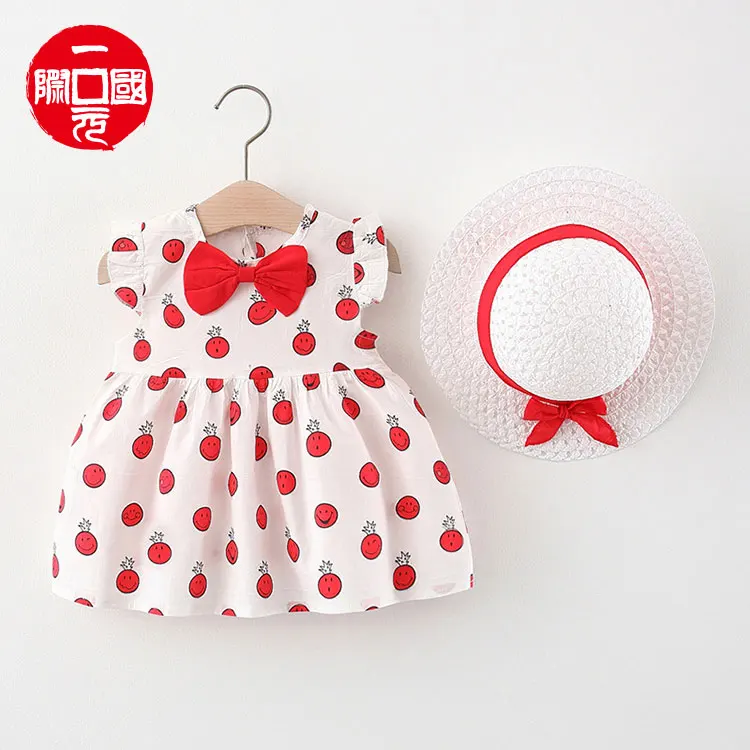 

2021 new summer girls dress sleeveless vest printed princess dress
