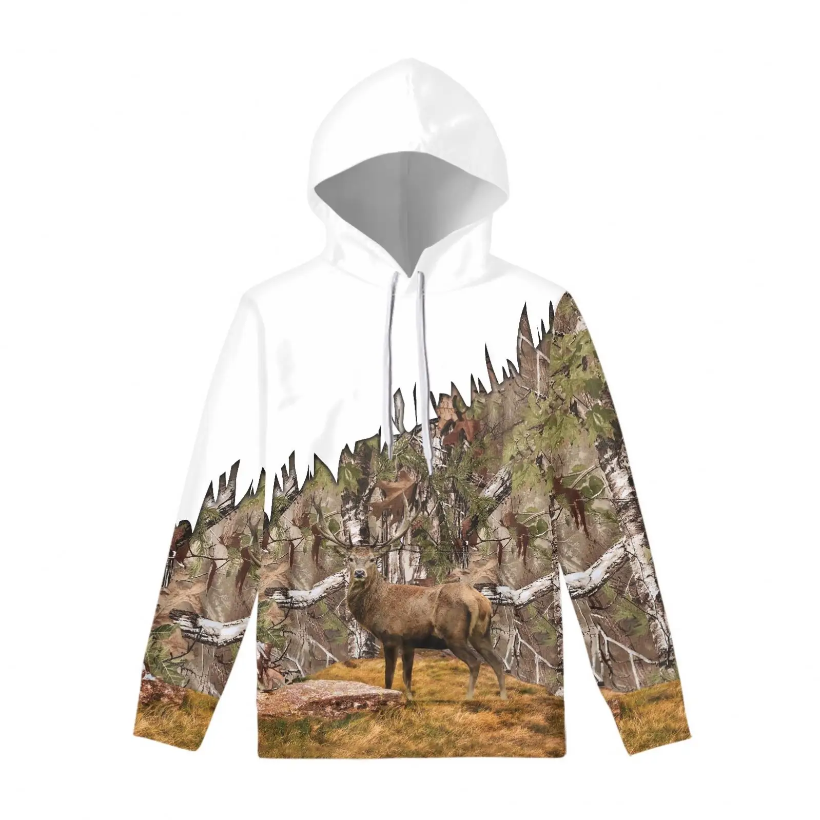 

Made In China Superior Quality 3D Printing Designer Dog Hoodie Christmas Jungle Moose, Red