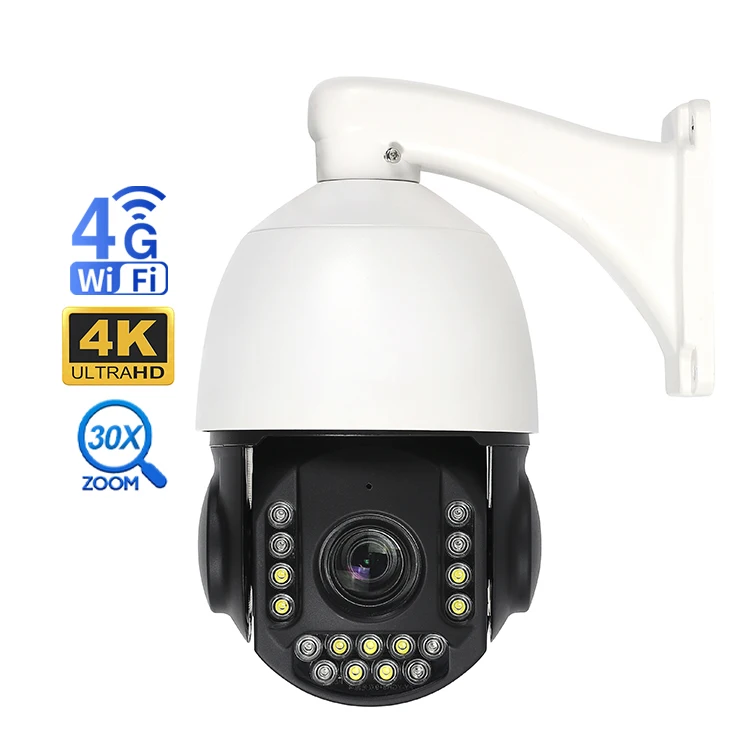 

4G Wifi POE Optional Outdoor IP66 30X Zoom 8Mp Ptz Camera Auto Tracking Smart Security System IP Camera 5MP 20X Optical Zoom