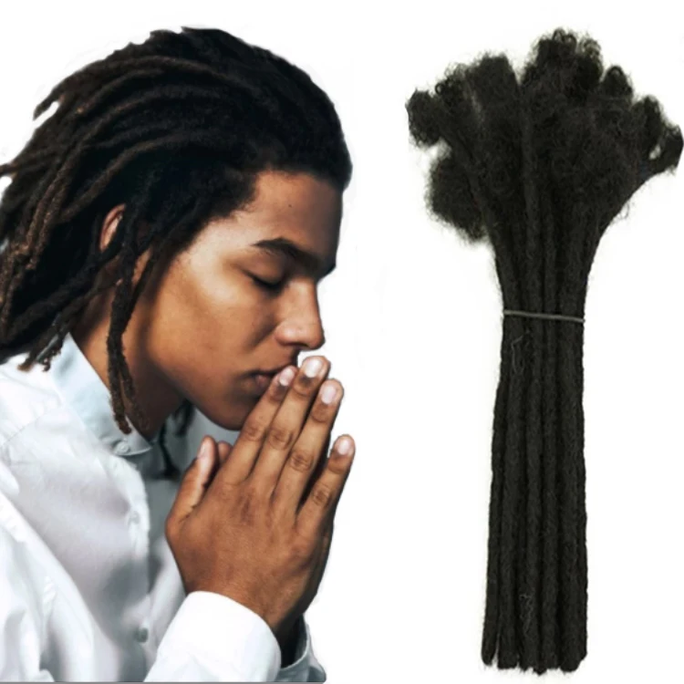 

Afro Kinky Bulk Natural 100% Human Hair Dreadlocks Braids Crochet Braiding Hair Extensions Handmade Soft Locs For Women And Men