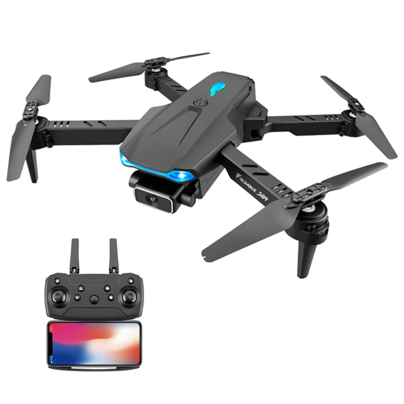 

2021 New S89 Drone 4K HD Dual Camera Foldable Mini Quadcopter wifi FPV Toy For Christmas Gift, Black gray