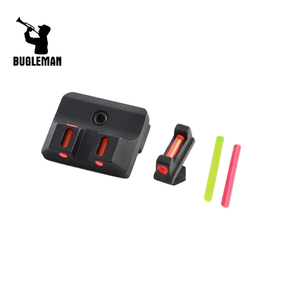 

Bugleman Fiber Optic Front and Rear Sight with 3 color fiber Handgun handgun Sights for Standard Models Pistols