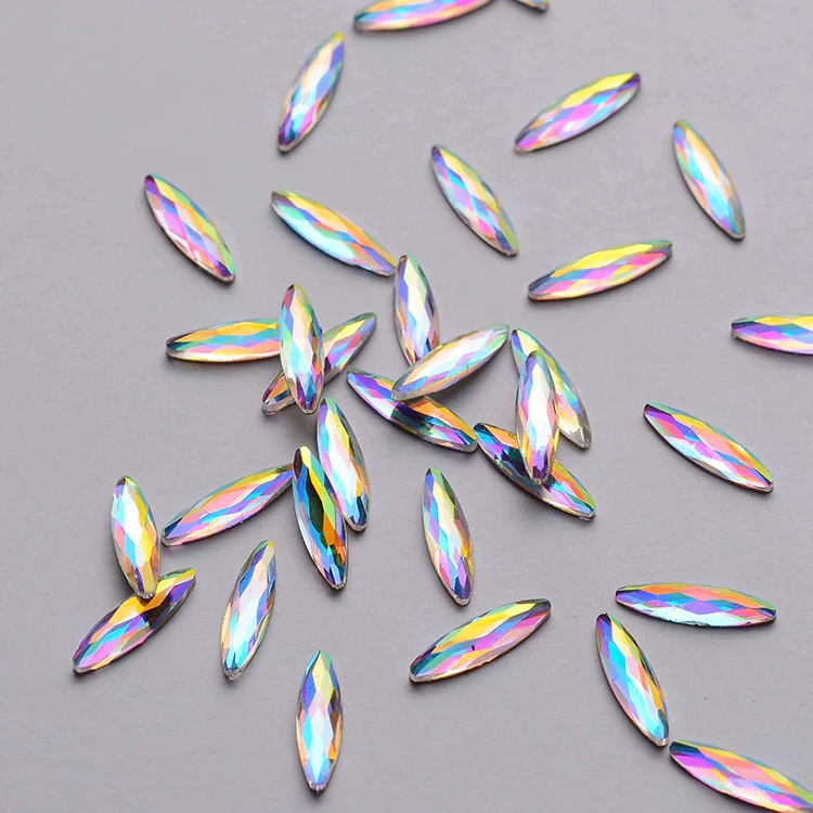 

High quality crystal ab nail rhinestones wholesale fancy glass flat back rhinestones for nail art, Multi colors