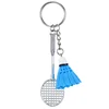 YWLL Sports Split Key Ring Keychains Party Favors Kids Party Favors School Carnival Prizes Badminton Key Chain