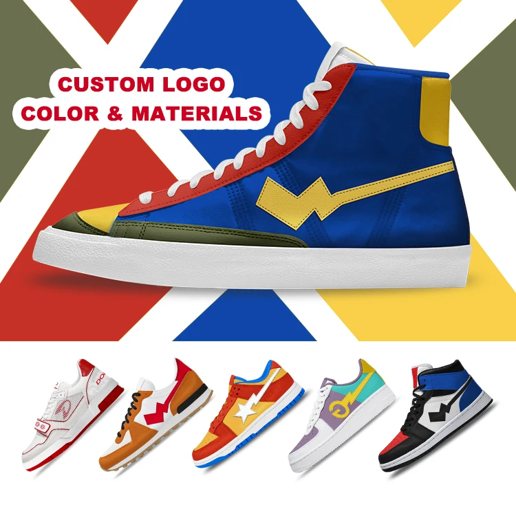 

Custom Logo Wholesale New Design Private Label Blank Hightop Colorful SB White Blazeres Mid Women Casual Canvas Trendy Shoe Men, Pantone color is available