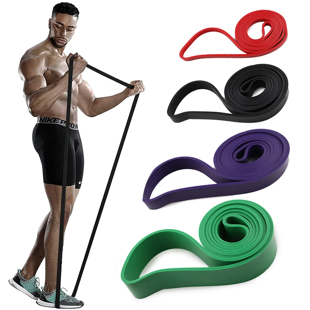 

4PCS/LET 208cm Fitness Rubber pull rope Power latex Expander Hanging up Loop Resistance Bands set