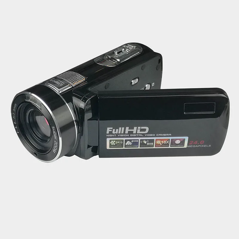 

E0331 F3 Top quality made in China CMOS digital video camera F3 24MP hdv camcorder professional Camara HD 1080P Night vision, Black / gold