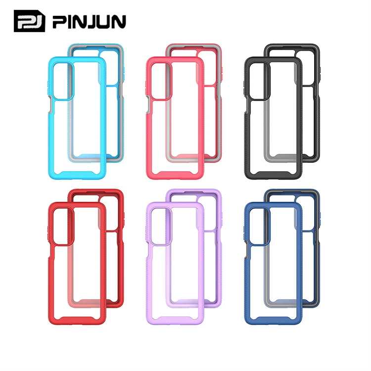 

new product ideas 2022 for Motorola Edge (2021) case colorful frame transparent acrylic tpu pc cellphone accessories