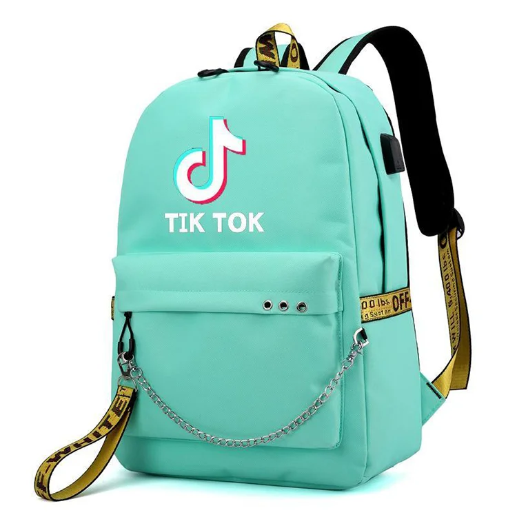 

Wholesale Fashion Teen School Bags Kids Backpack With USB Charging Port tik tok bag