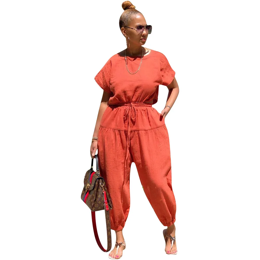 

Solid Slit Behind Open-fork And Long Pants Trending Wholesale Women's Two Piece Clothing
