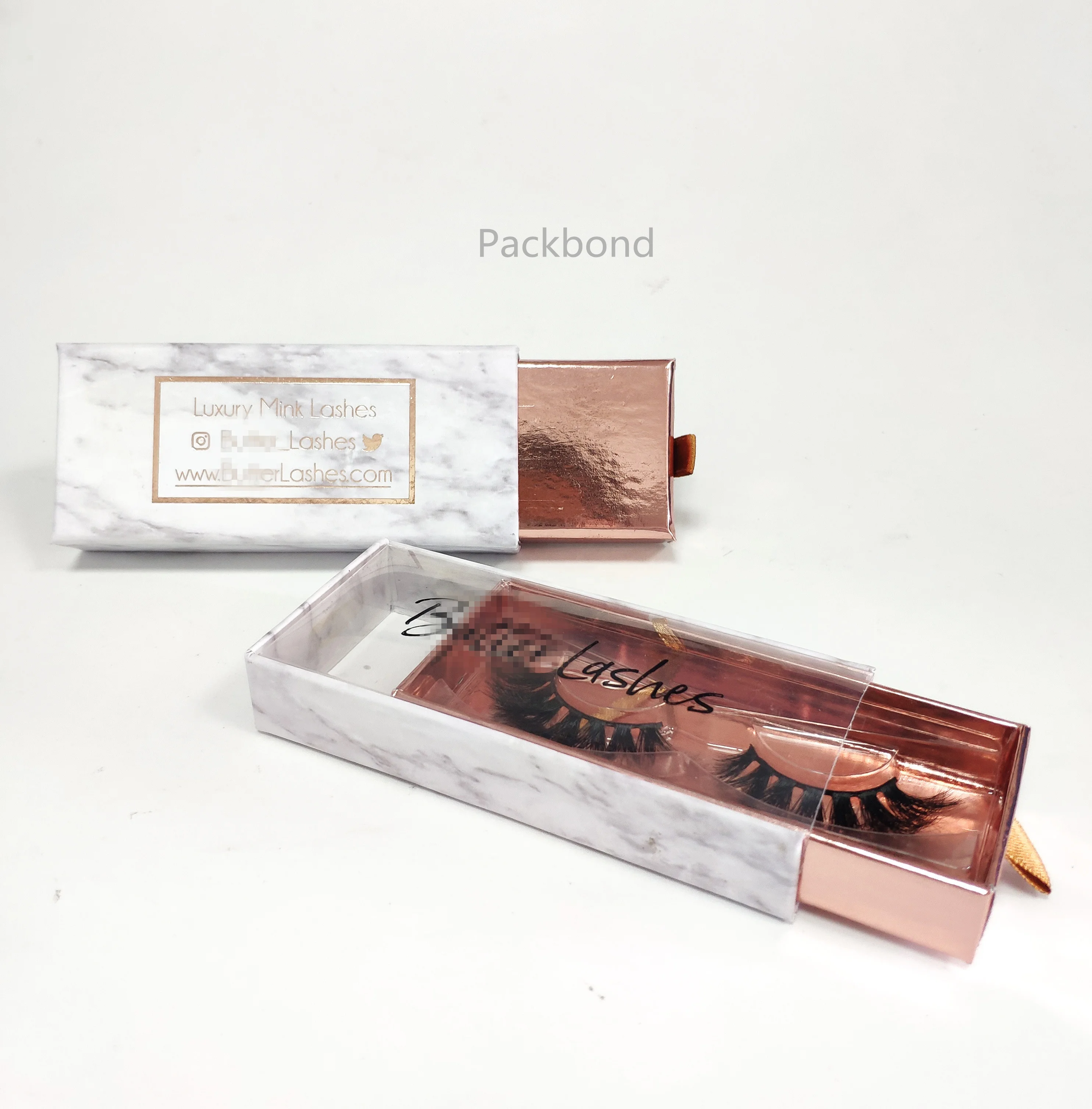 

Custom packaging of lashes boxes for eyelashes holding, Natural black