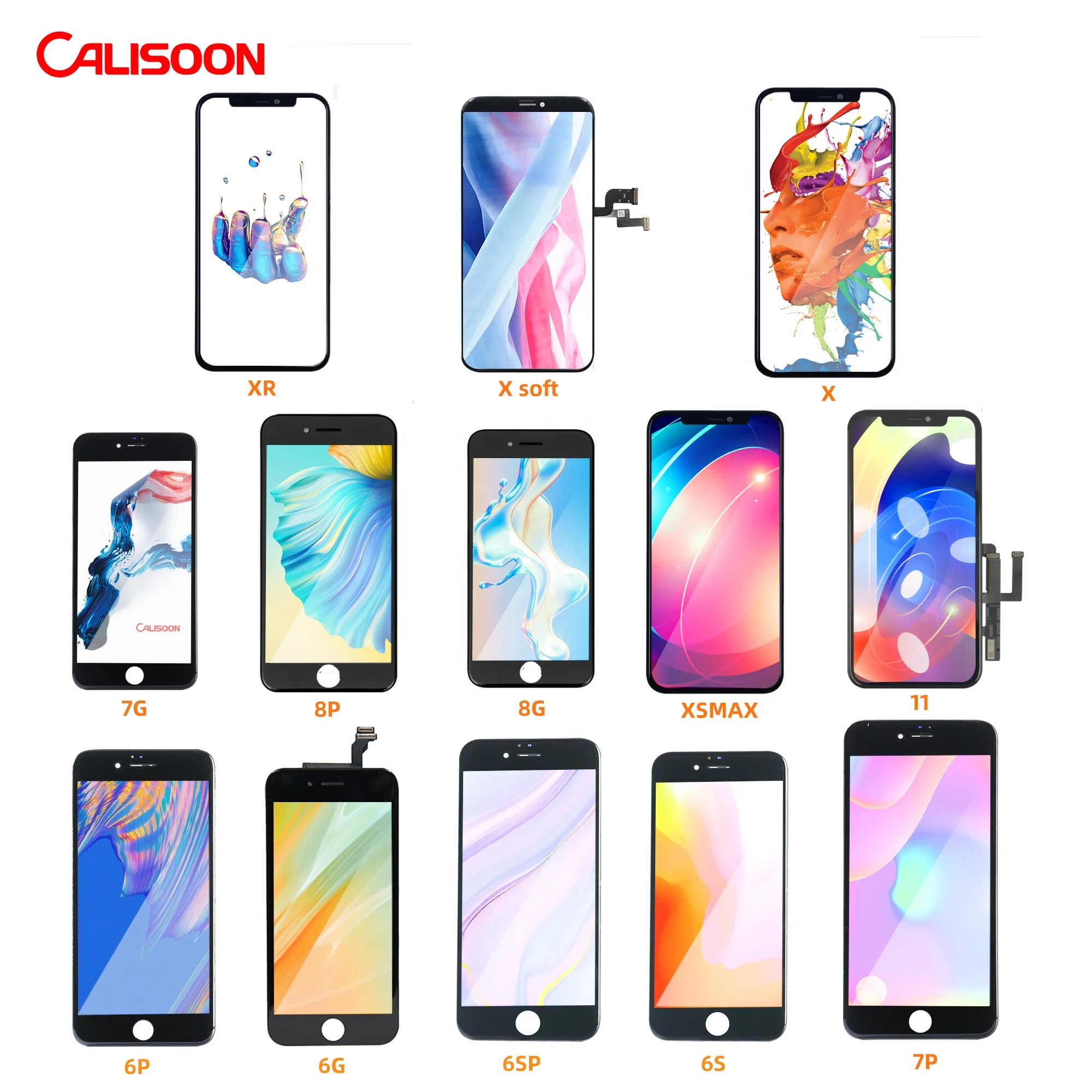 

CALISOON LCD screens mobile phone lcd display for X XS XR XS 11,cell phone lcd touch screen digitizer for iphone