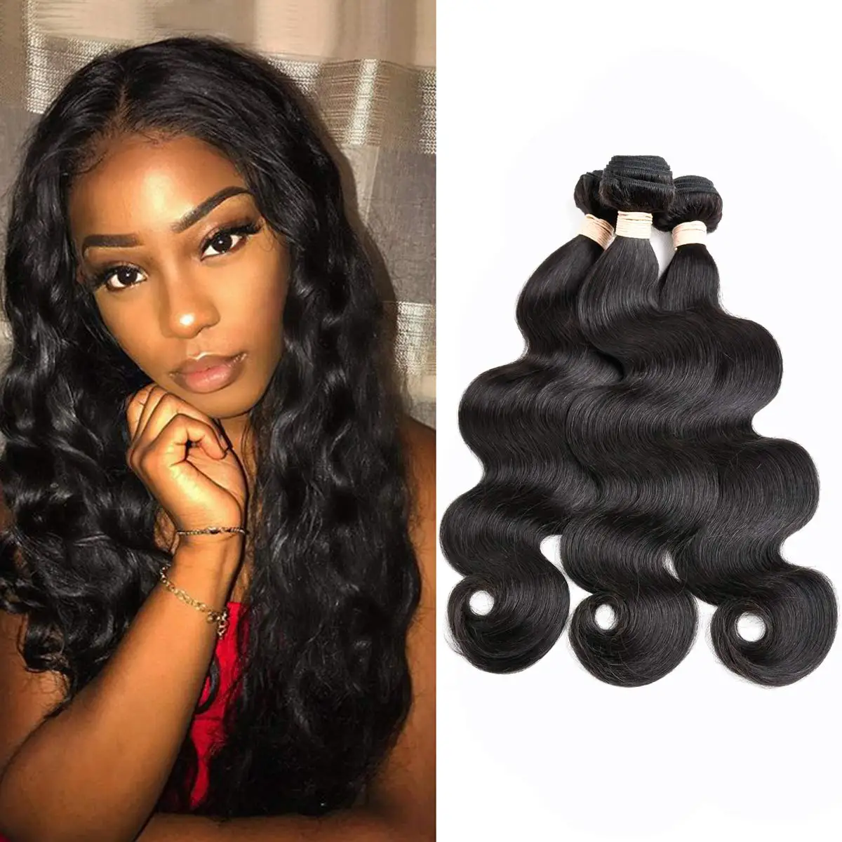 

YC39 bundle virgin cuticle aligned raw brazilian hair bundles in bulk unprocessed raw virgin bulk human hair extensions