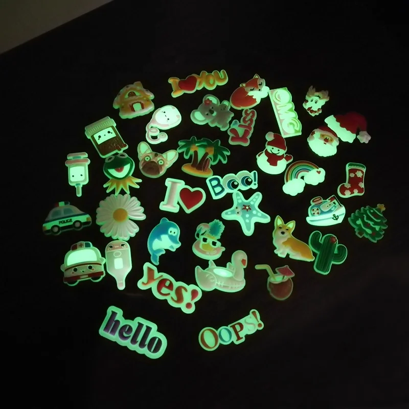

light up Custom PVC christmas series popular buzzword glow Shoe Charms shoes decoration for jibz clog