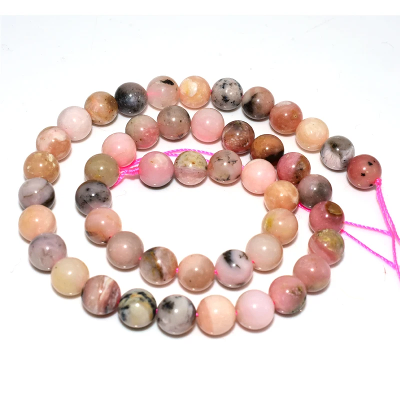 

Trade Insurance 4/6/8/10mm High Quality Natural Pink Opal Stone Loose Beads