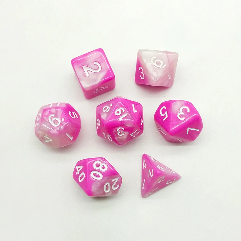 

Polyhedral Dice Set 2 Color Blend Dice for Dungeons and Dragons DND RGP, Customized color