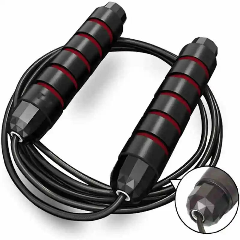 

Sports Custom logo and Length Men Black Fitness Exercise Weighted Skipping Jump Rope, Customized color