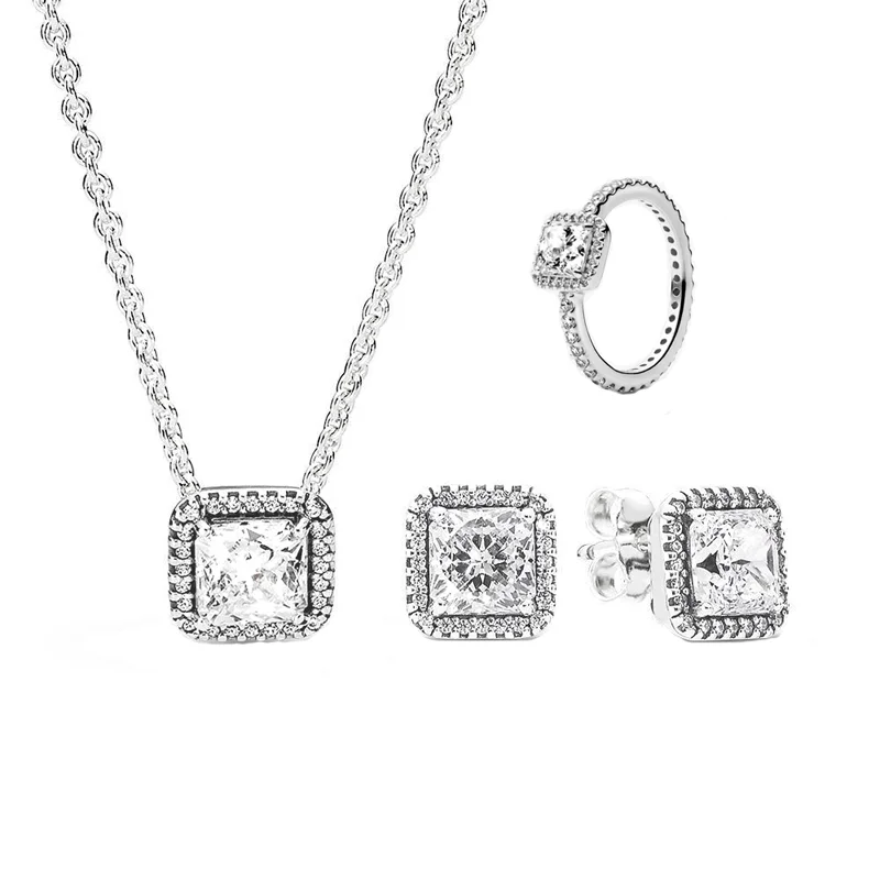 

Hot Selling 925 Sterling Silver Timeless Elegance Earring and Necklace Gift for panda Jewelry Set