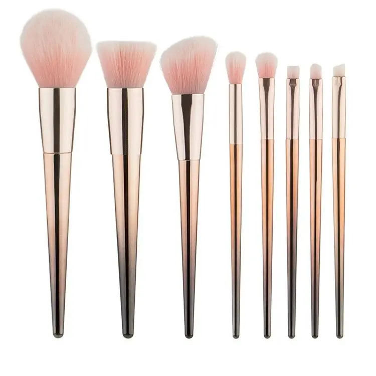 

Hot Sale fiber 8 PCS Cosmetic Brush Makeup Brush Set, Pink