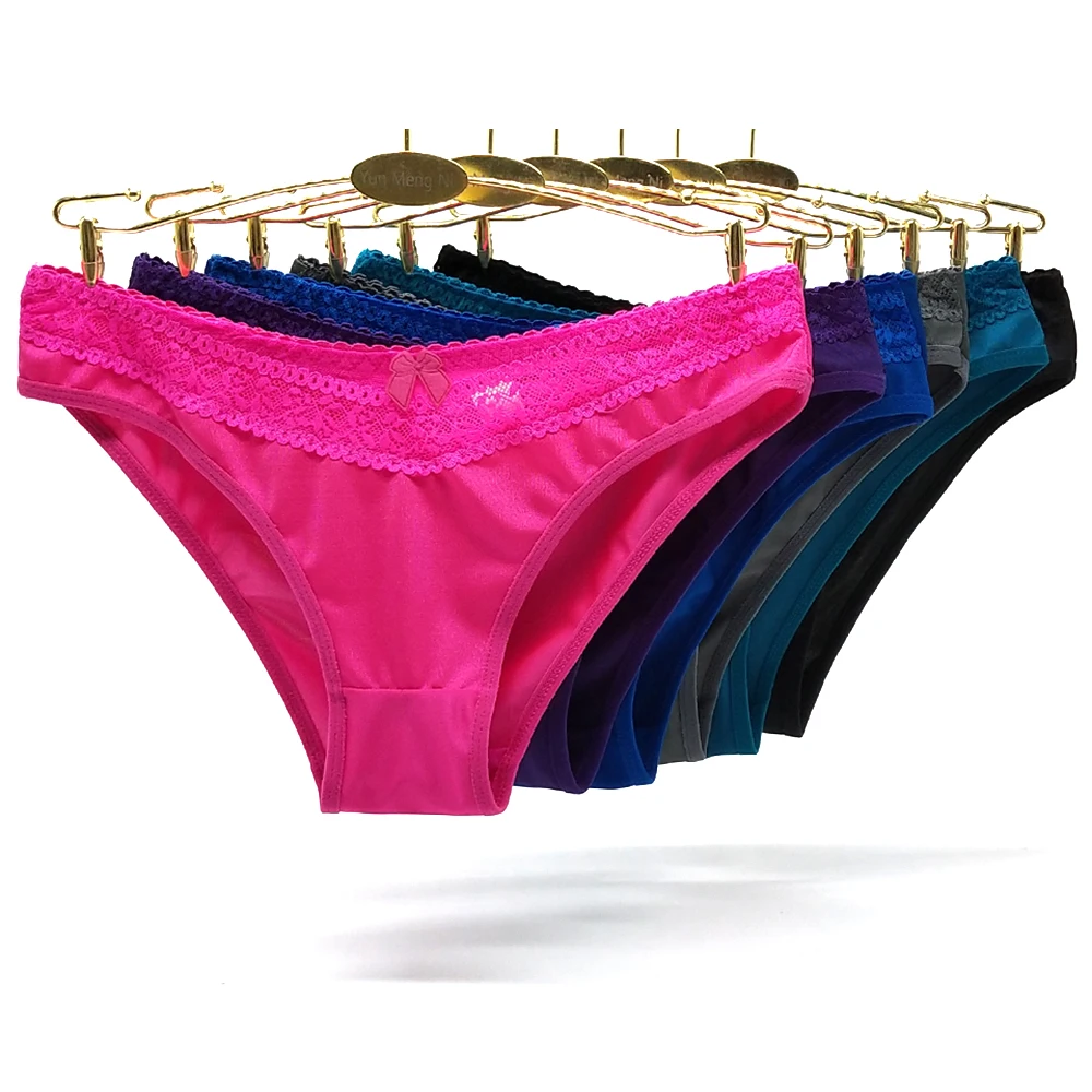 

Wholesale Ladies Underwear Sexy Lace Soft Satin Woman Panties