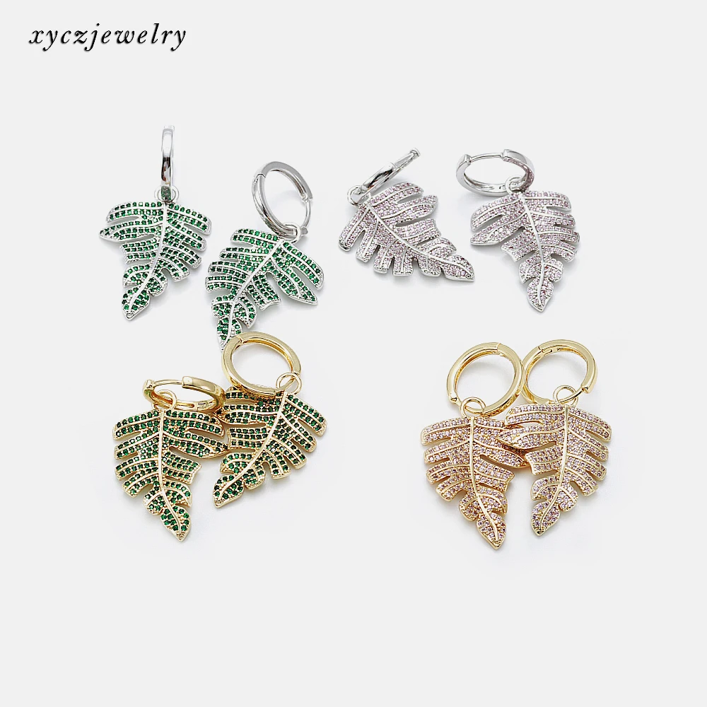 

New style earrings 18K gold jewelry leaf earrings, Picture