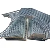 Cast iron grilles use steel deck/drainage aluminum grilles