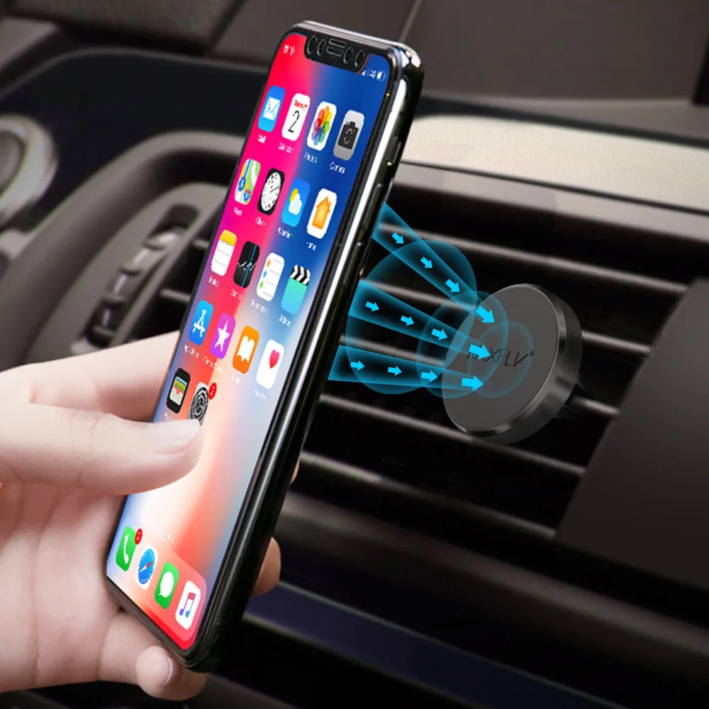 

DHL Free Shipping 1 Sample OK Universal Aluminium Alloy Car Mount Portable Flexible Air Vent Magnetic Car Phone Holder