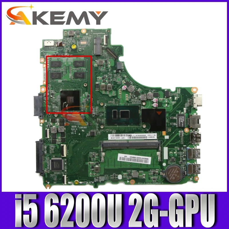 

Mainboard For V310-14ISK V310-14IKB V510-14IKB laptop motherboard DA0LV6MB6F0 with CPU i5 6200U RAM 4G GPU 2G 100% test