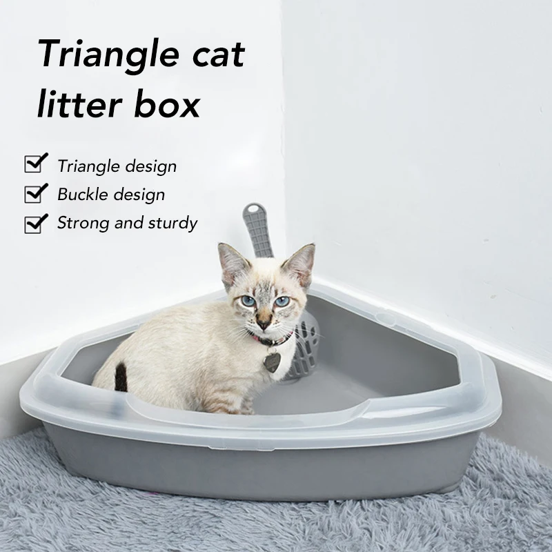 

Ikitchen 2021 Pet Products Eco Friendly Dark Brown Red Blue Plastic PP Pet Toilet House Sand Cat Litter Box Pet Supplier, Orange/red/gray/blue/purple