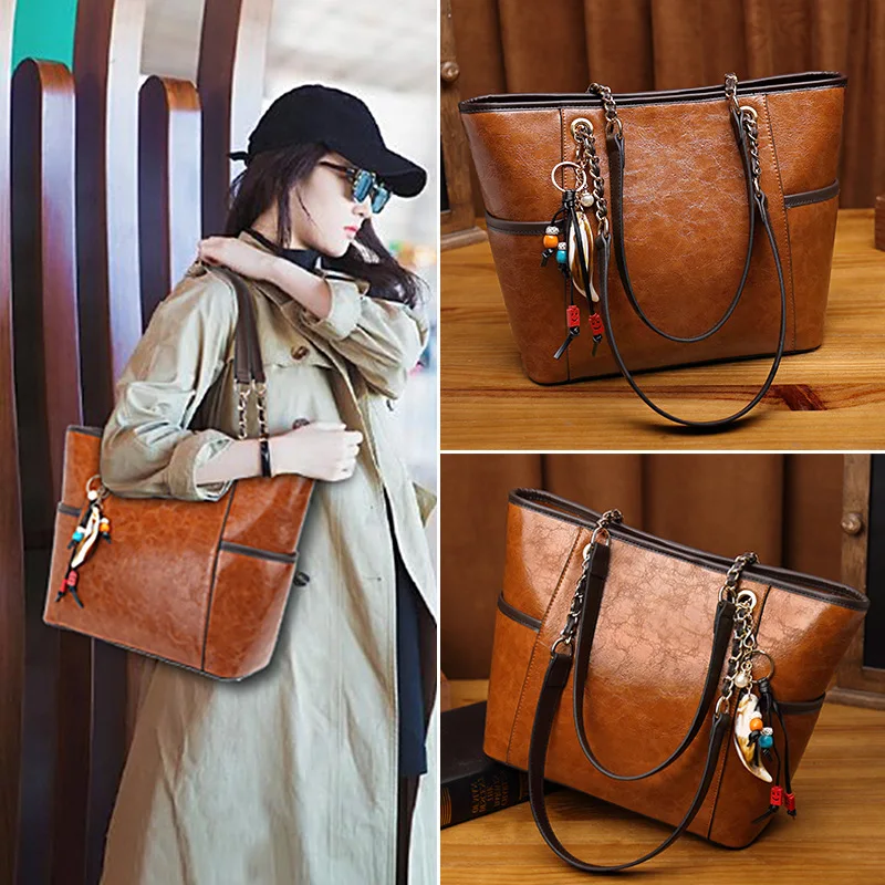 

2020 new arrival design big size pu leather women's handbags luxury ladies hand bags for women
