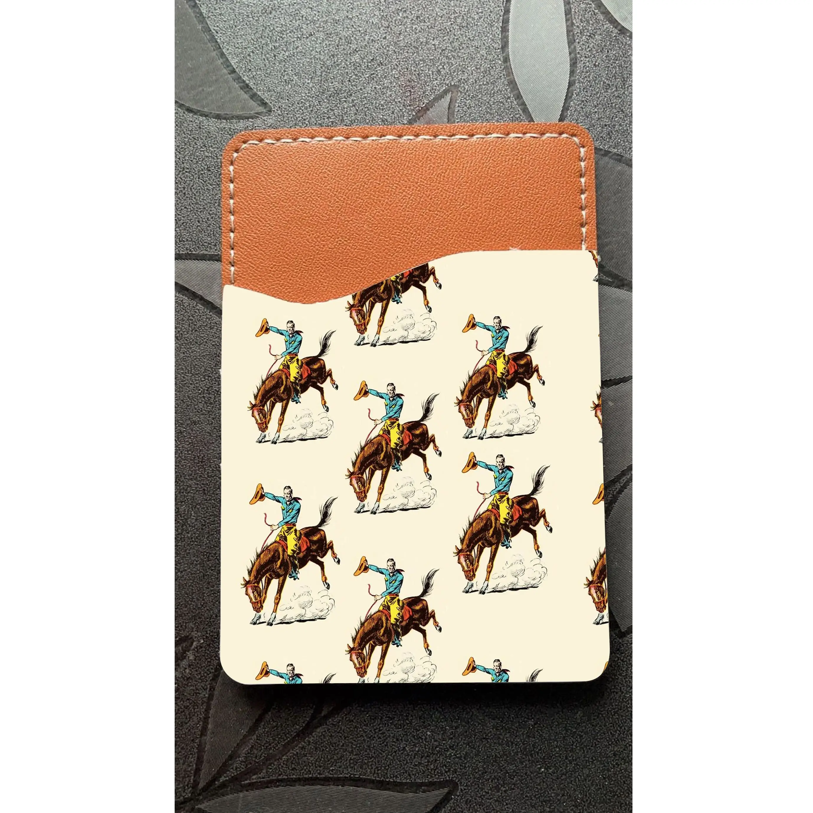 

Dream.G Wholesale Custom Free Shipping Leopard Western Style Aztec Print 3M Phone Back Sticker Leather Mobile Card Holder