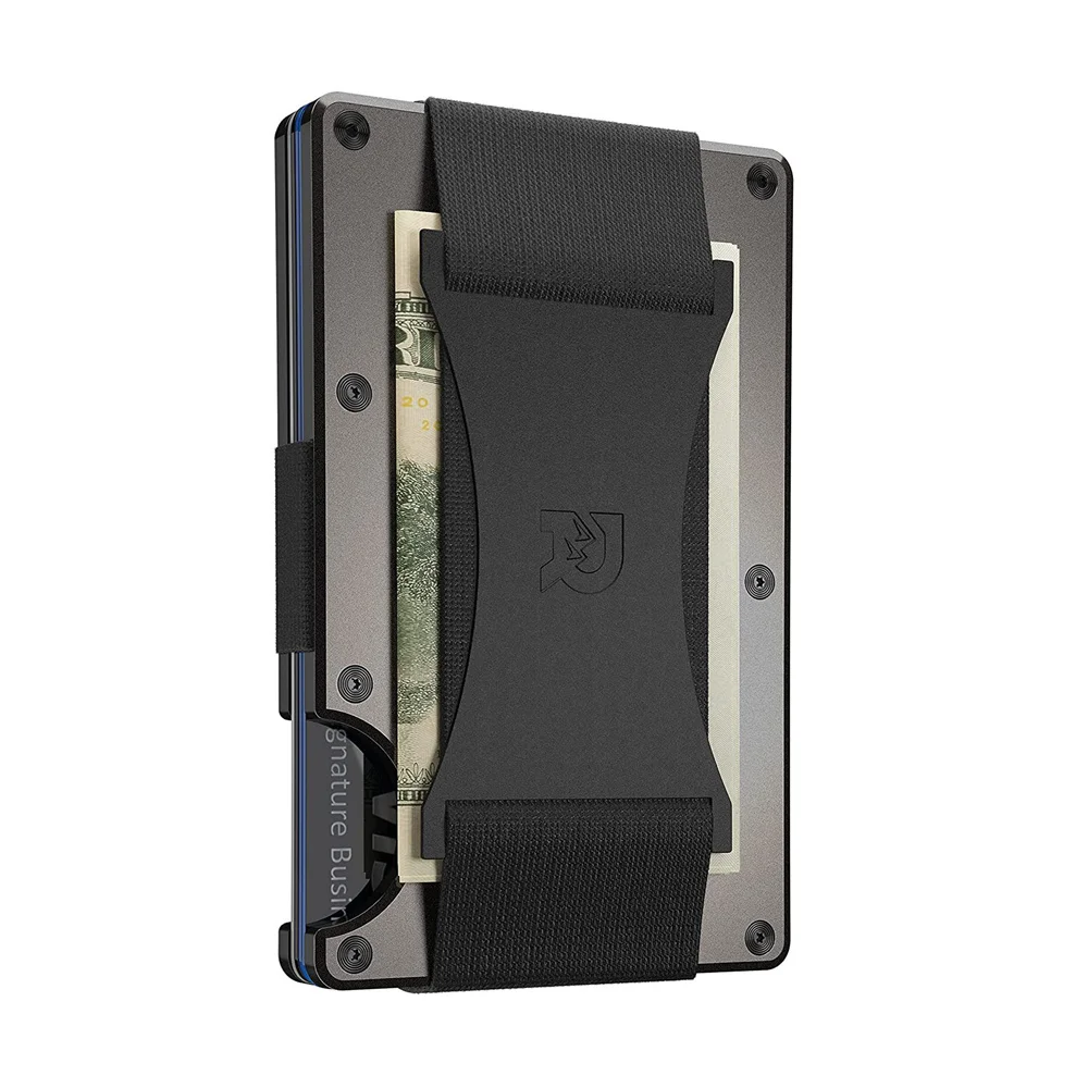 

Carbon Fiber Metal Clip Wallet RFID Shielding Minimalist Men's Aluminum Alloy Credit Card Newspaper Wallet Card Case