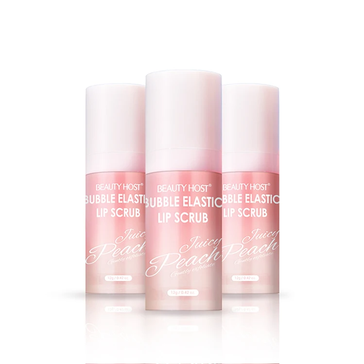 

2021 Newest High Quality Natural Organic Peach Fruit beauty treat lip scrub and balm, Pink