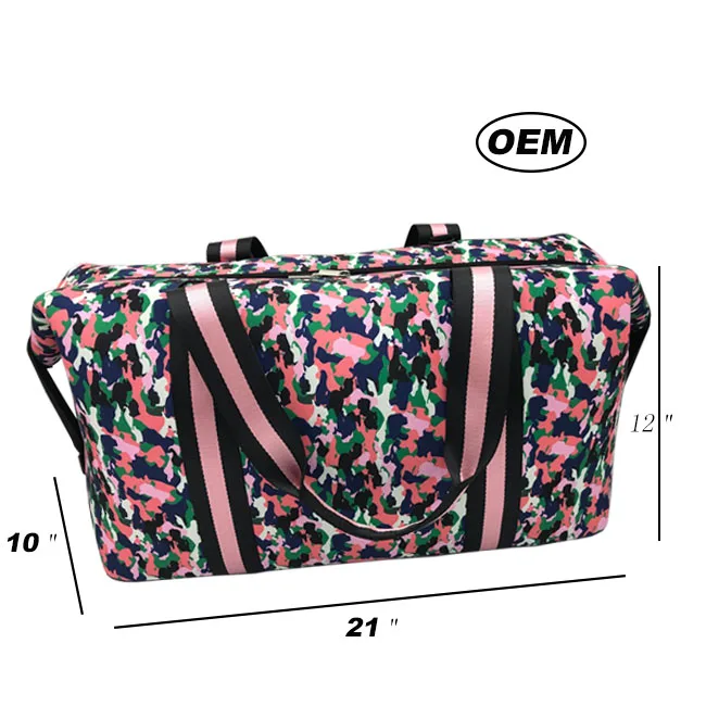 

Large Travel Duffel Bag Tote Handbags Neoprene Accept Customized OEM Orders Waterproof for Women Ladies Logo 1pc/polybag 100pcs