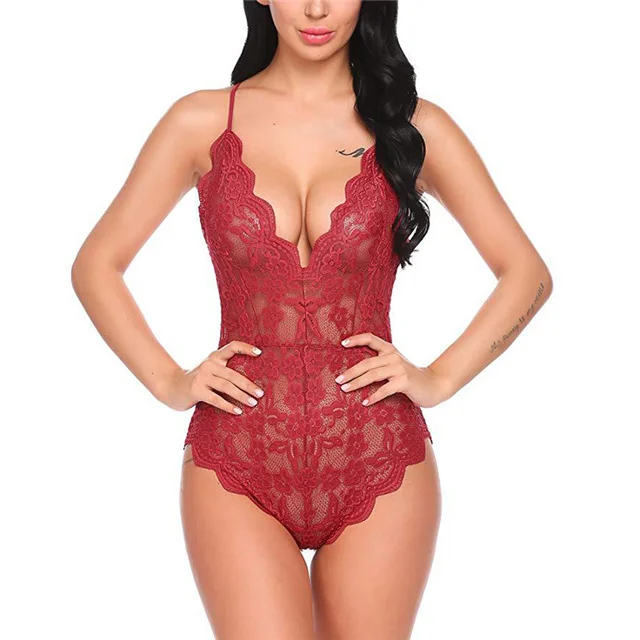 

Sexy U-shaped New Blue Sling Multicolor Tight-fitting Lace Sexy Lingerie Bodysuit, Picture color