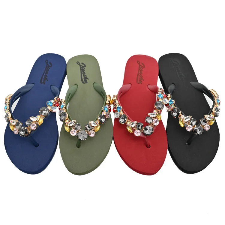 

Summer Comfortable Wholesale PU Surface TPR Bottom Woman Flip Flop Slippers