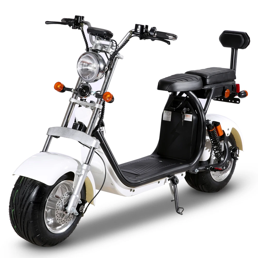 COC EEC Netherlands Warehouse 1500W 60V 20AH 40AH Harleyment Scooter Fat Tire Fashionable Citycoco For Adults