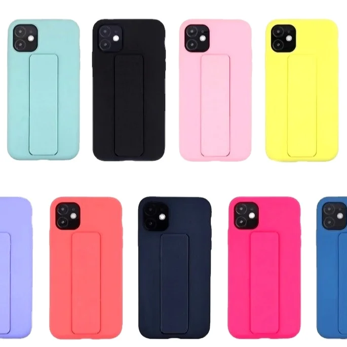 

Shockproof Custom Kickstand Ring Holder Magnetic Silicone TPU Phone Case Cover For iphone 12 mini, As picture